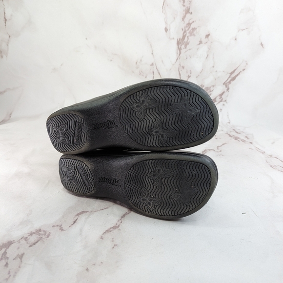 Alegria Boots Black Patent Raina US Size 7 EU 38 Waterproof Ankle Rain Wellie - Picture 9 of 10